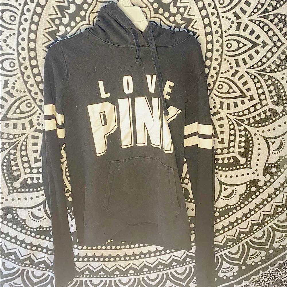 PINK- Black hoodie